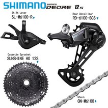 시마노 변속기 DEORE 후방 드레일러 SLM6100R 기어 레버 12 단 RDM6100 SUNSHINE HG 50 52T 카세트 스프로킷 CNM6100 체인 부품, 9.M6100CNN - 52T