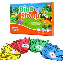 Barnacle Toys Dino Stomp Dolch 사이트 워드 플래시 카드 유치원 학습 게임 만 5-7세 아동용 읽기 배우, 한개옵션0