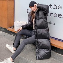 여성 롱후드 보세 패딩 블랙 점퍼 단체 간절기 겨울