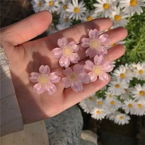 너무 귀여운 소녀 귀여운 체리 꽃 하트 보우 복숭아 미니 헤어핀 세트 스위트 헤어 꼬기 클립 헤어 스타일링 바비 핀 여성용 5 개