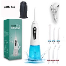 안티프래질 300ml 구강 세척기 워터 제트 워터픽 무선 휴대용 치아 도구 5 모드 입 제트, 06 blue with bag