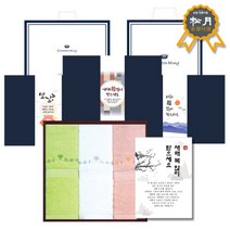 송월 설날 선물 수건세트 스윗하트 하니 3매 (띠지+감사장+쇼핑백 증정), 명절03, 골고루1세트