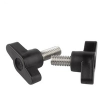 M6 손잡이 볼트 스테인리스 스틸 플라스틱 27mm 36mm 헤드 돌리기 쉬운 나비 나사, M6 (Head 36mm), 12mm (4pcs), 1개