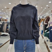 블루페페 슬리브장식니트탑P214KSK726BK