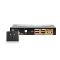 /NEXT-8002KVM-DP/4K DisplayPort 2:1 KVM 스위치/두대의 PC를 하나의 키보드/마우스로 모니터 공유/DP케이블 USB케이블 기본 제공/PC 전환용 유선