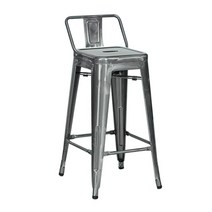 배럴당 200리터 드럼통을 바 장식 큰 휘발유 통 철제 드럼통을 복고풍 술집 바 스툴 의자 바비큐다., 스테인레스 컬러 바의자(의자 높이 75)개