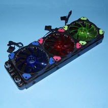 JUULASEN 240mm 컴퓨터 워터 쿨러 라디에이터 열교환기 증발기 알루미늄 고밀도 핀 필름 G1/4, 02 L 360mm