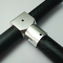 알루미늄파이프 원형 사각 튜브 합금 파이프 16/20/25/30mm 카본 튜브 커넥터 랜딩 기어 티 조인트 삼각대, 02 20 to 20mm black