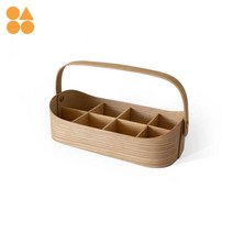칸막이 정리함 감성 정리바구니 우드 바스켓 바구니 소품 나무바구니, 백랍목4*2(현품)