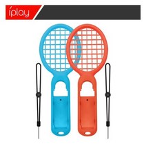 테니스 라켓 용품 악세사리 훈련 조이콘 핸들 홀더 핸들 홀더 컨트롤러 그립용 닌텐도 스위치 게임용 heystop 2 in 1 탁구, 빨강 파랑