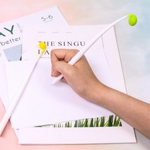 핵인싸템 갓샵 콩나물펜 [채소 야채 중성 잘써지는 볼펜], 상세설명 참조, 백합꽃볼펜