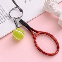테니스 라켓 용품 악세사리 훈련 기념품 키 체인 미니 키 체인 자동차 키 체인 배낭, 빨간색