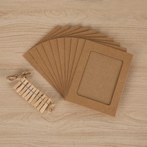 납골당액자 추모 영정사진 미니 수목장 장식 비석 클립이 있는 콤비네이션 종이 프레임 DIY 7 인치 액자 벽걸이 사진 앨범 디스플레이 파티 집 10 개, 18.다크 카키 - 5 Inches
