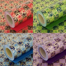 종이롤 포장지 전통격자 10미터, 녹색