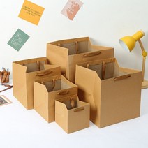 무지 정사각 크라프트 종이 쇼핑백 종이가방 20cm RD-10316, 상세페이지 참조