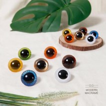 나사형 인형눈 16mm 23mm 24mm 7컬러 마크라메 재료, ★픞_옐로우(23mm)