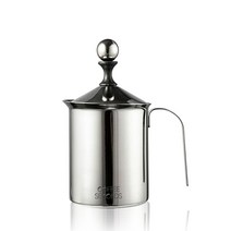 커피세컨즈 스텐 수동 우유 라떼 거품기 400ml, 단품