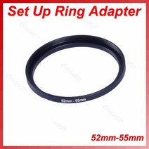 R91A 내구성 금속 카메라 렌즈 필터 스텝 업 & 다운 링 어댑터 캐논 니콘 소니 모든 DSLR 52mm ~ 블랙, 한개옵션0