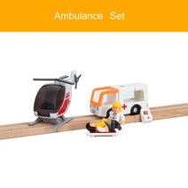 자동차 다이캐스트 모형 장식품 프라모델 버스 미니어처 14세이상 소방차 자기 기차 car ambulance police car toy fit brio 나무 기차 트랙 철도 위한, 구급차 헬리콥터