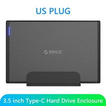 외장하드 SSD HDD TYPE-C 대용량 메모리 휴대용orico 3.5 인치 케이스 외부 인클로저 어댑터 type-c gen1 드라이브 디스크 인클로저 독 스토리지 박스 지원, 씨엔, 우리 플러그
