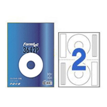 오너클랜 폼텍 IS-3642P CD DVD 잉크젯 라벨 2칸 CD DVD 20매, 쿠팡 본상품선택