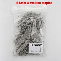핫스테이플러 0.6/0.8mm 웨이브 수리 자동차 도구 플라스틱 용접기 S 기계, 05 0.6MM wave type_01 100PCS