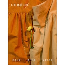 오리지널 가와이드 코튼 린넨 앞치마 여 가정용 주방 2022 서양식 빅사이즈 작업복 맞춤_BOK, 라이트베이지