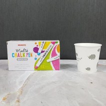 굿템 물백묵 멀티 초크펜 하양 12p 분필 초크펜 초크홀더 케이스 물백묵, forⓝ본본품⊙az