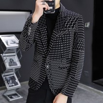 가을과 겨울 망 새로운 럭셔리 패션 성격 원 버튼 정장 레저 컴포트 영국 패션 청소년 블레이저 코트 3xl