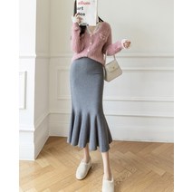 G125981 (4컬러)머메이드 니트스커트 롱스커트