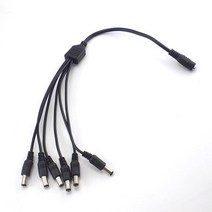 12V DC 전원 공급 장치 1 암 2 3 4 5 8 수 방향 분배기 플러그 연장 케이블 코드 커넥터 5.5*2.1mm Led 스트립 조명용, 06 1 to 6way