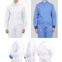 HACCP 식품가공공장 쾌적착용 위생복 상의 식품공장 푸드웨어 해썹, L, 화이트