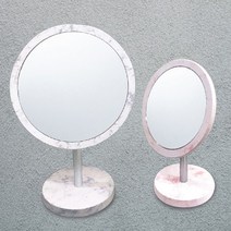 로코스마트_ST-463(소) 대리석마블 탁상거울 원형탁상거울+LCPO, 좋아★마블그레이