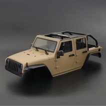트랙사스 1/10 RC 자동차 쉘 랭글러 루비콘 컨버터블 하드 바디 키트 313mm 휠베이스 축 SCX10 TRX4 레드캣 GEN8 용, [06] Desert Yellow