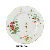 애프터눈 티 세트 호텔 찻잔 브런치 디저트 접시고급 레트로 커피 컵 세트 세라믹 유럽 스타일 골드 프렌, 06 8inch plate