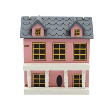 1/12 Dollhouse Miniatures Villla 하우스 모델 장난감 장식 액세서리, 12th, 나무, 핑크