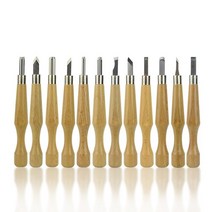 피자도구 12 개/대 나무 조각 끌 칼 도구 기본 세부 목공 가우 징 손 커터, 없음