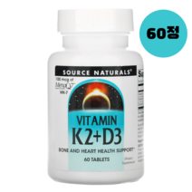 소스내추럴스 비타민K2 D3 칼슘 메나퀴논 콜레칼시페롤 60정, 상품