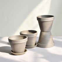 필플랜트 독일토분 기본형 모카+화분받침 세트