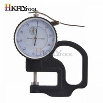 폭 측정기 0-20mm 다이얼 두께 게이지 곡선 팁 0-10mm 중공 파이프 또는 원형