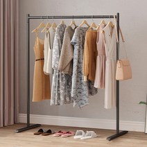 시스템 일자형 옷걸이 스탠드행거100cmx130cm블랙, 상세페이지 참조