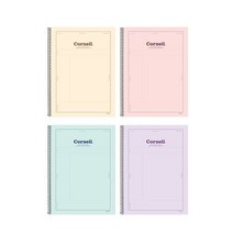 라이트 코넬 노트 4권세트 유선 스프링 정리 필기 강의 공부 대학 라인 스터디 줄 공책, 1500라이트코넬노트 4종1세트