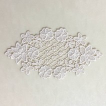 지니 꽃뜨개자수레이스컵받침대, 아이보리4장세트