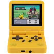 GBA 포켓몬 게임 레트로 게임기 게임보이 플립 콘솔, 노란색 비트64G 10000 게임