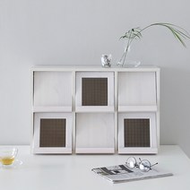 마켓비 FILMON 미니수납장 6문 가로형 4262 NFM4262H, 화이트파인베니어