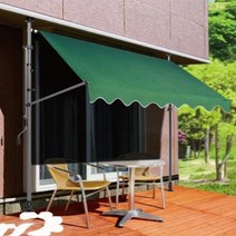 차양막 매장 주택 고정 천 처마 캐노피 방수, 2m x 1.2m+그레이 브래킷+그린