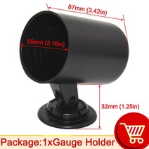 RPM측정기 타코미터 타코메타 2인치 52mm 타코미터 부스트 수온 오일 온도 프레스 전압 아날로그 LED, 07 Gauge Cup