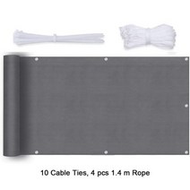 렉산2t 차양 캐노피 차고차양 그물 환기 개인 정보 보호 스크린 발코니 커버 HDPE 버클 야외 항해 천막 그, 01 Dark Gray_01 0.9 x 3 m