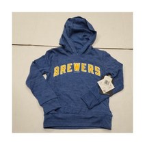 NWT 밀워키 브루어스 MLB 야구뉴에라 Blue 후드티 Youth 4/5 New With Tags