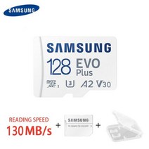 호환용 신제품 SAMSUNG 64gb 128gb 256gb TF(MicroSD) EVO Plus 4K U3 V30 A2 읽기 130 메가바이트/초 고속, New130MB 128GB Gift